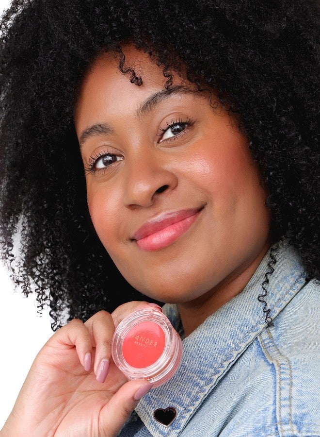 Wander Beauty Double Date Lip & Cheek - Be Mine/Swipe - 4-in-1 Cream Blush & Lip Tint - Blush, Lip Moisturizer, Lip Balm, & Eye Gloss - Multitasking Eye, Cheek, and Lip Makeup With Green Tea - 0.07 oz - Image 3