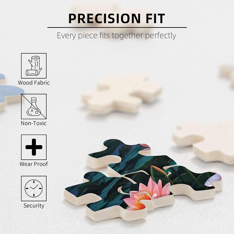 لغز فايا لوتس مارش 1000 قطعة للبالغين ديكور المنزل 29.5 × 19.7 بوصة - Image 5