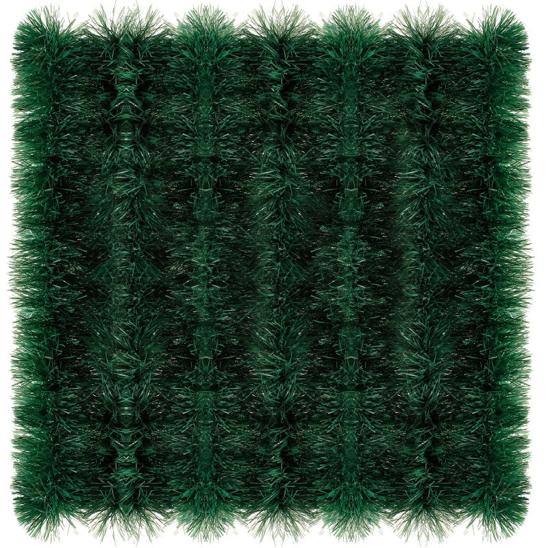 Waydress 394 Feet Christmas Tinsel Garland Metallic Twist Shiny Hanging Garland Ornaments for Christmas Tree Party Supplies Indoor and Outdoor DecorationGreen