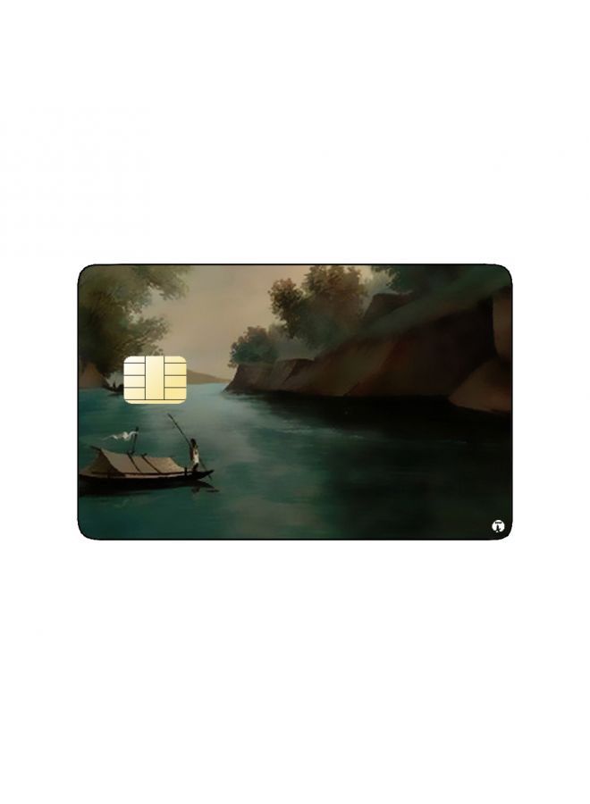 RKN PRINTED BANK CARD STICKER Beautiful Nature View Drawing - Image 1
