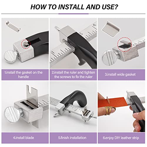 NAOEDEAH Leather Strap Cutter Cutting Working Tools Leather Crafting Tools and Supplies for Professional Leather Tooling Kit Belt Cutter - Image 3