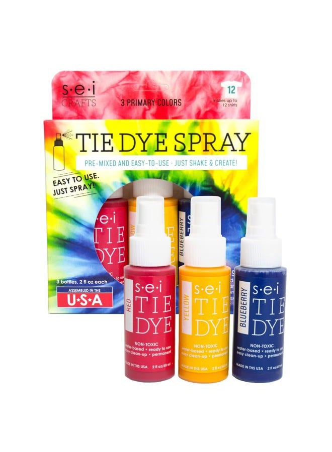 SEI S.E.I. Primary Tie-Dye Kit, Fabric Spray Dye, 3 Colors - Image 1