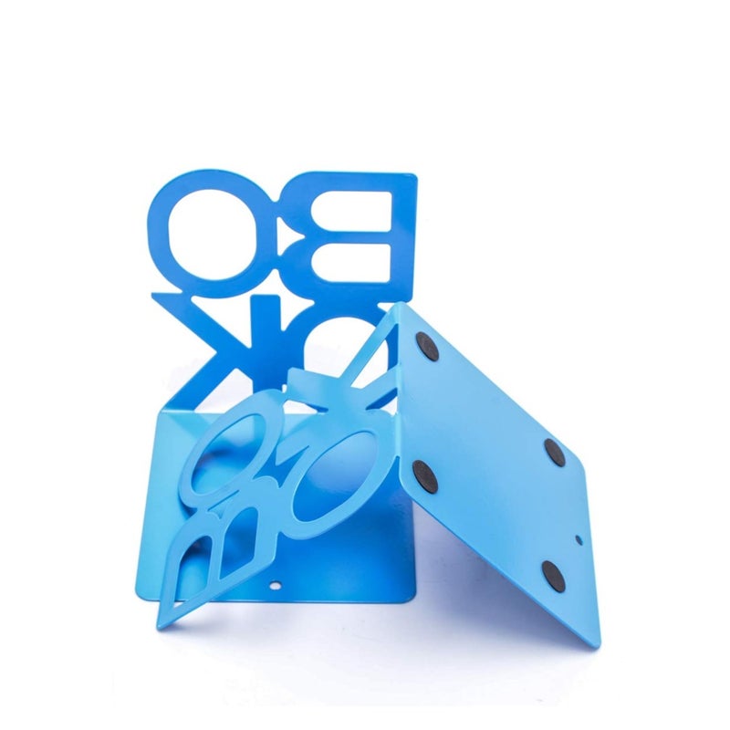 Zikra Book Ends Decorative Metal Book Ends Supports for Bookrack Desk Books Unique Appearance Design Book Shelf Holder Home Decorative Heavy Duty Metal Heavy Duty Bookend 1 Pair - Image 3