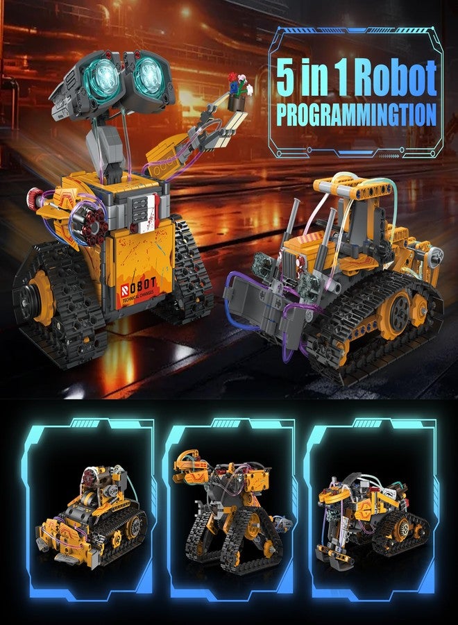Sciencow Building Toys STEM Robot Kit，5 in 1 Remote & APP Controlled Building Set，DIY Educational Building Blocks Set ，Educational Gift for Boys Girls Age 6 7 8 9 10 11 12 13 14+ Year Old - Image 2