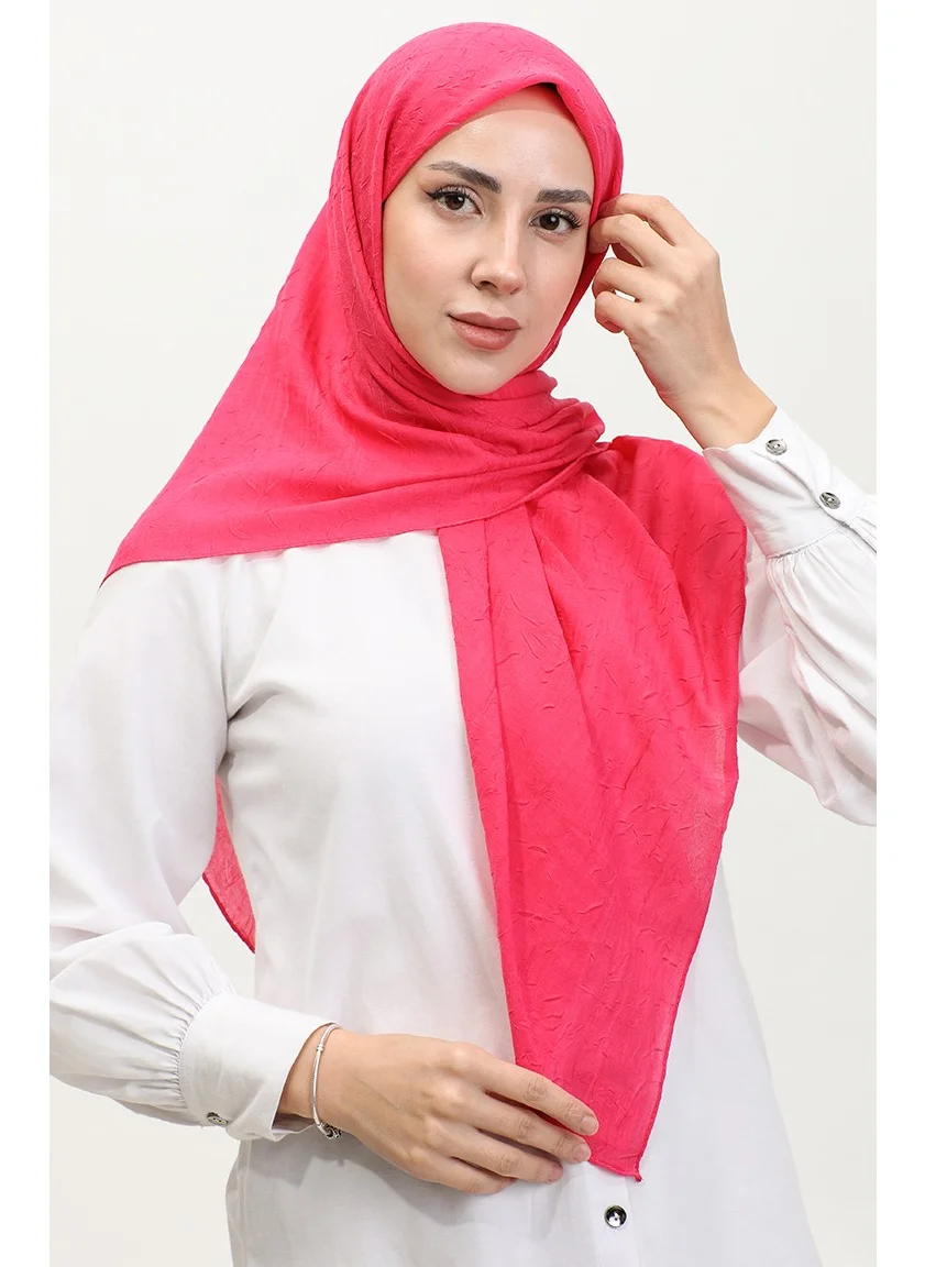 Sefa Merve Bamboo Krash Scarf 90165-10 Fuchsia