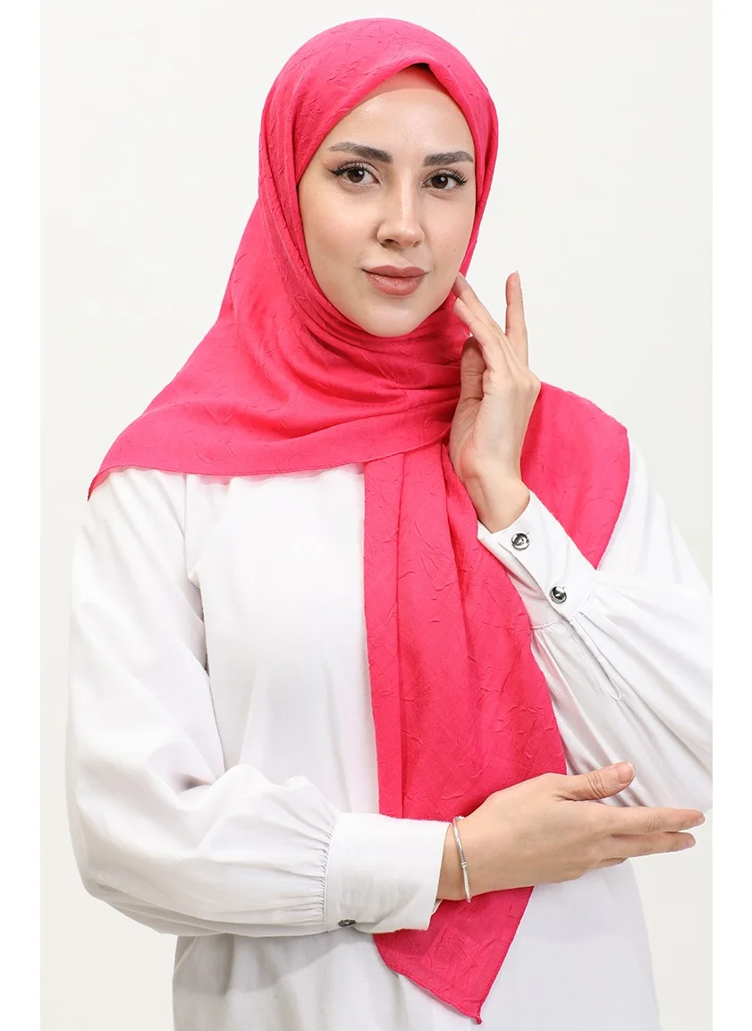 Sefa Merve Bamboo Krash Scarf 90165-10 Fuchsia