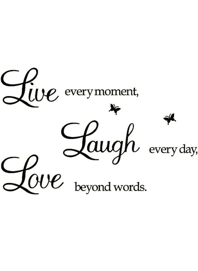 Zaboon Live Every Moment,Laugh Every Day,Love Beyond Words,Wall Sticker Motivational Wall Decals,Family Inspirational Wall Stickers Quotes - Image 1