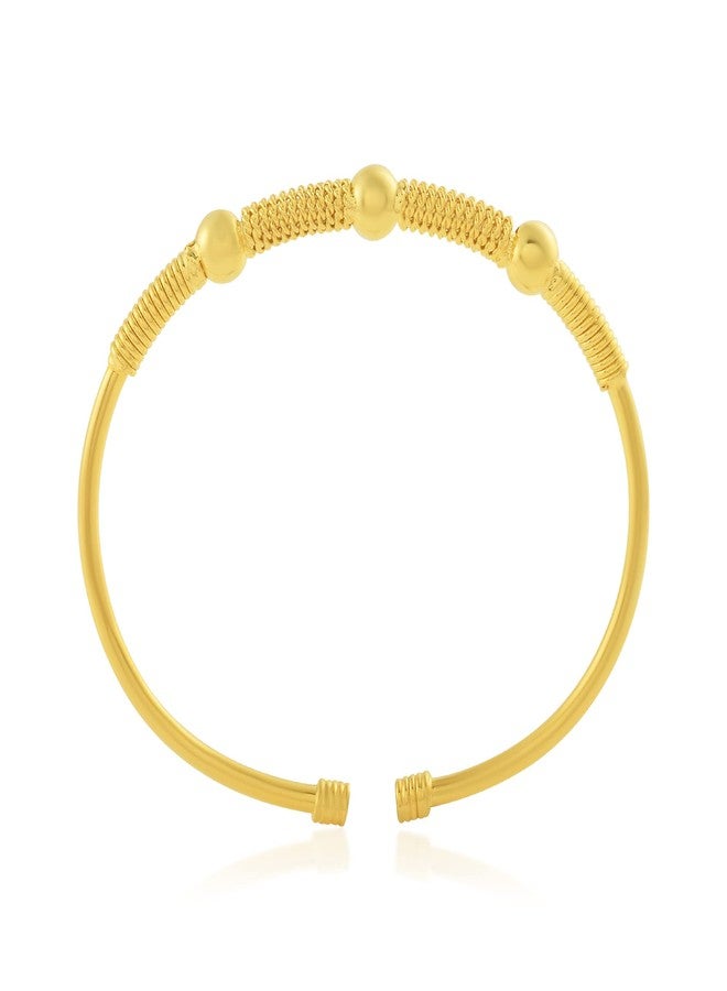 Superstore18 سوار كادا من النحاس المطلي بالذهب من سوبرستور 18، مقاس حر، للرجال والنساء (SST6003KDGS) - Image 3