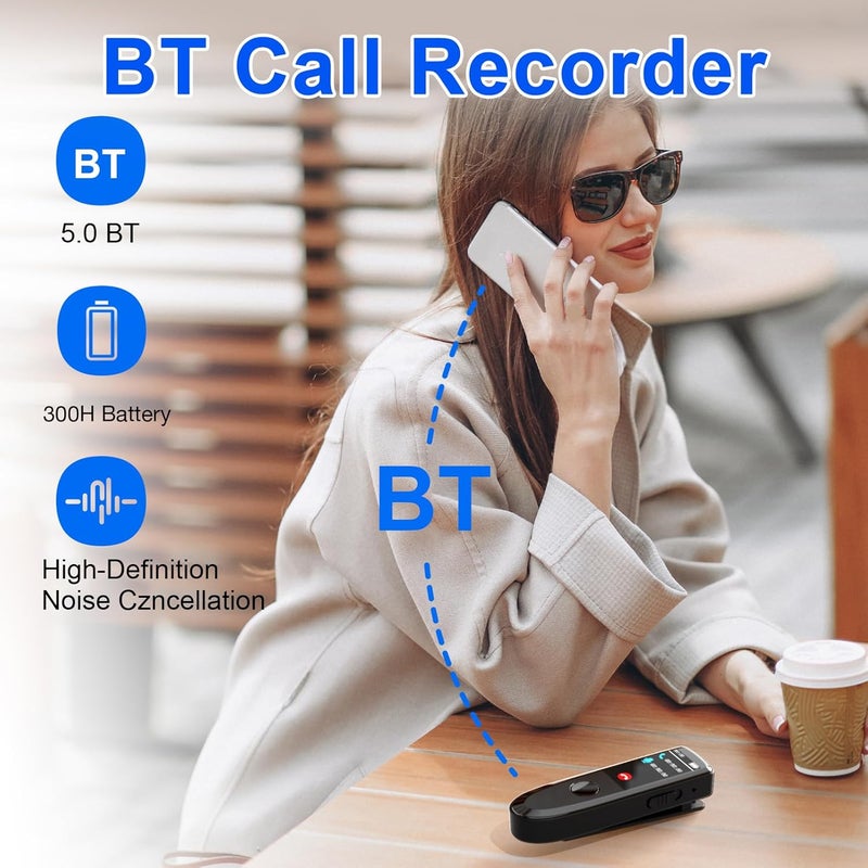 Digital Voice Recorder with Playback, BT Call Recording Device, One Key Recording, Voice Activated Recorders for Lectures Meetings Interviews (64G) - Image 2