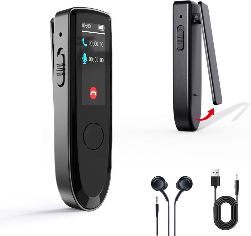 Digital Voice Recorder with Playback, BT Call Recording Device, One Key Recording, Voice Activated Recorders for Lectures Meetings Interviews (64G) - Image 1