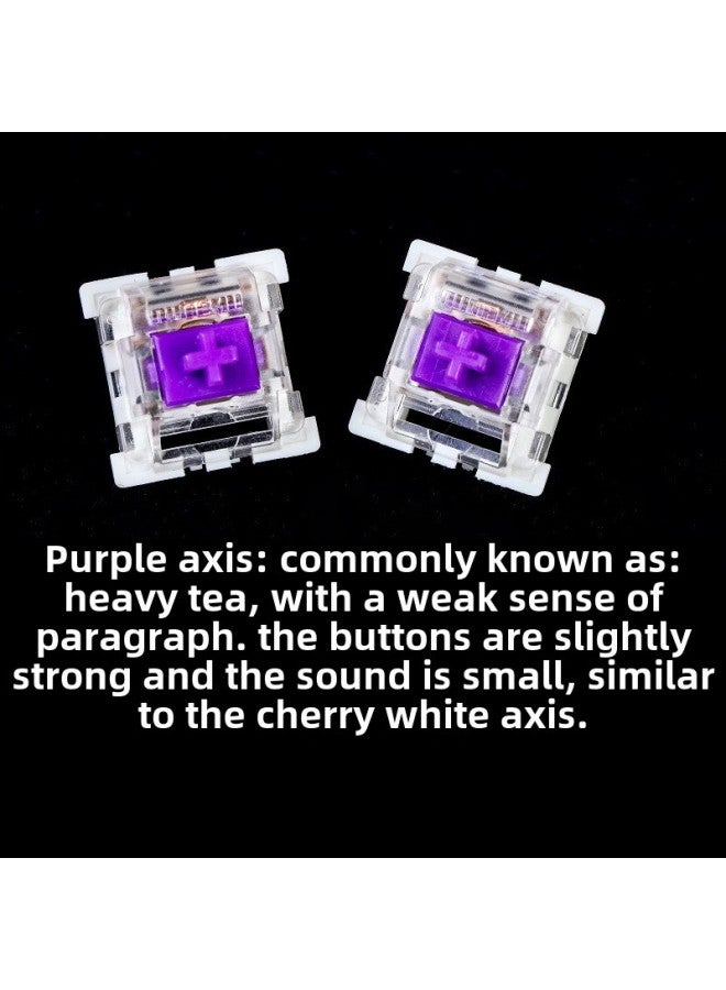 OUTEMU/High Special Axis Mechanical Keyboard Axis Switch Green Axis Black Axis Tea Red Mute Axis Guest Hot Plug-Color:High Special Purple Axis - Image 1