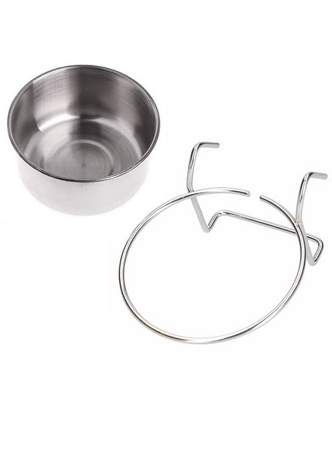 أكواب أطباق تغذية الطيور، حامل وعاء طعام الببغاء - كوب من الفولاذ المقاوم للصدأ، وعاء ماء قفص الطيور للببغاوات الرمادية الأفريقية والكونيور والكوكتيلات والطيور المحبوبة والبادجي والشنشيلة (عبوة خطاف 500 مل من قطعتين) - Image 4