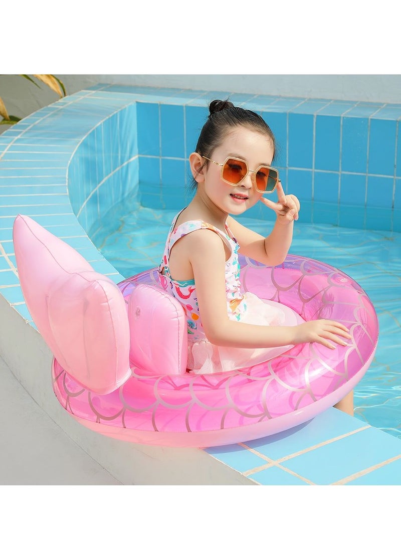 Loquat Mermaid Swimming Inflatable Floating Seat Ring Pink For 0-5 Years - Image 3