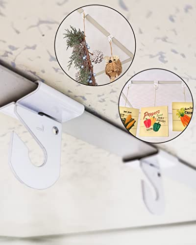 NACETURE Drop Ceiling Hook for Hanging – Ceiling Decorations Ceiling Hanger on Drop Suspended Ceiling Tile Hook Ceiling Clips for Classroom Grid for Office Home Stores Wedding (15 Pack) - Image 2