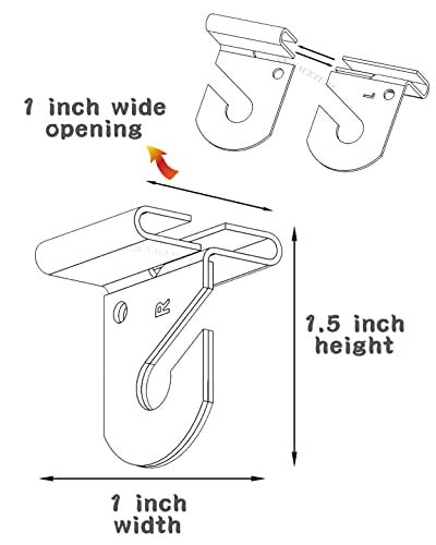 NACETURE Drop Ceiling Hook for Hanging – Ceiling Decorations Ceiling Hanger on Drop Suspended Ceiling Tile Hook Ceiling Clips for Classroom Grid for Office Home Stores Wedding (15 Pack) - Image 5