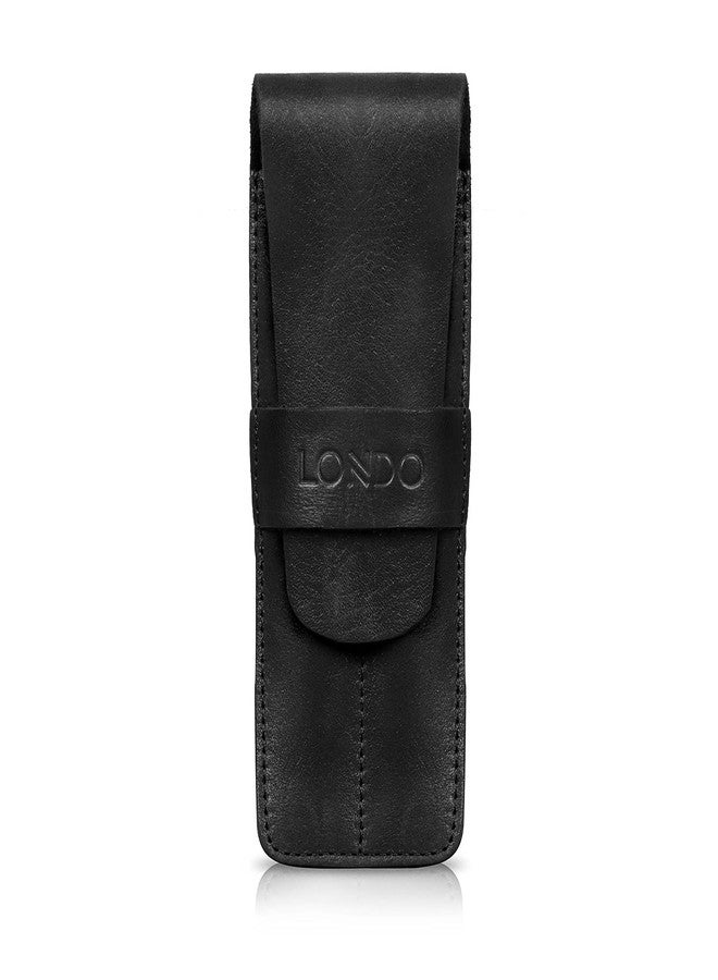 Londo Genuine Leather Pen and Pencil Case with Tuck in Flap, Stationery Bag - Two compartment - Image 1