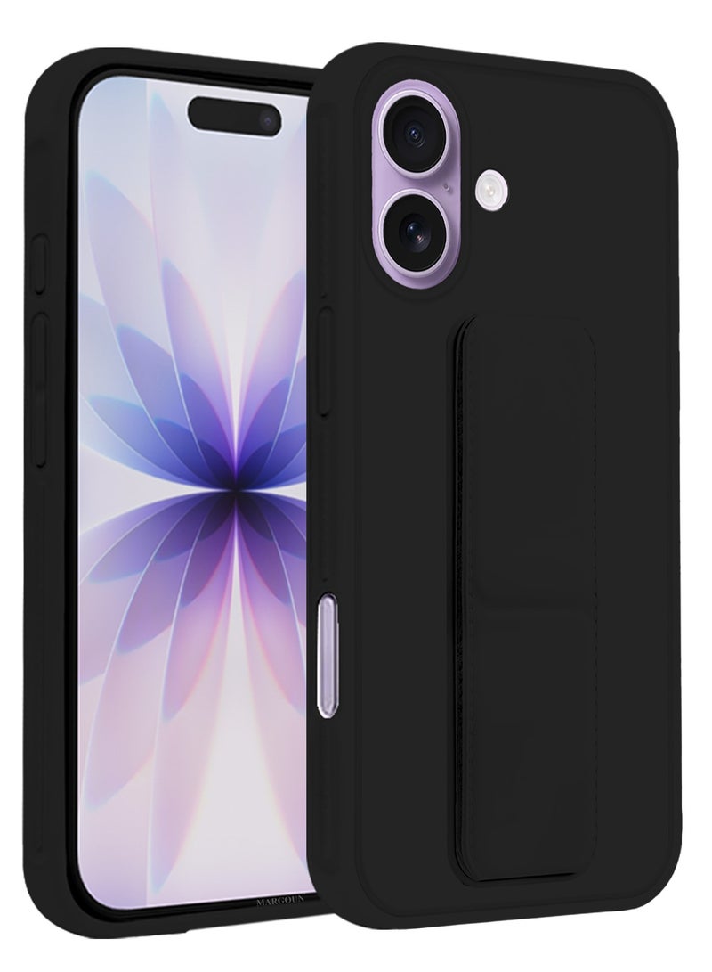 2 Packs Premium PU Leather Case for iPhone 17 with Stand Function Shockproof and Anti Scratch Finger Grip with Privacy Screen Protector - Image 3