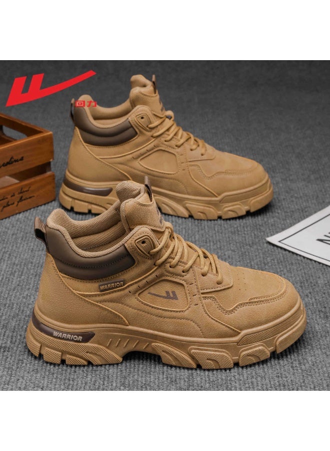 Warrior High-Top Hiking Boots – Rugged Suede Build, Shock-Absorbing Outsole & Ankle Support for Outdoor Adventures