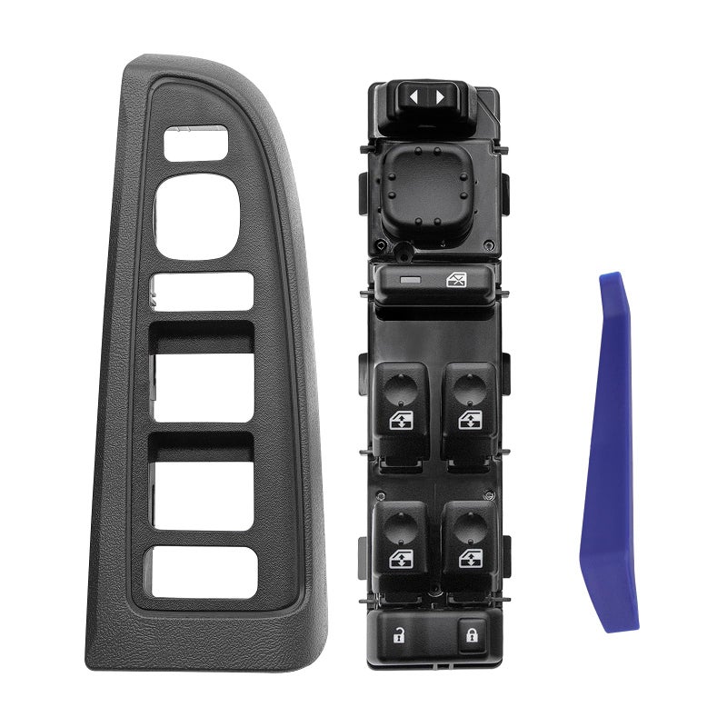 Obaee Master Power Window Switch Control Button Bezel Compatible with 20032007 Chevrolet Silverado Avalanche Suburban Tahoe GMC Sierra Yukon Cadillac Escalade Replaces 15883323 DWS220