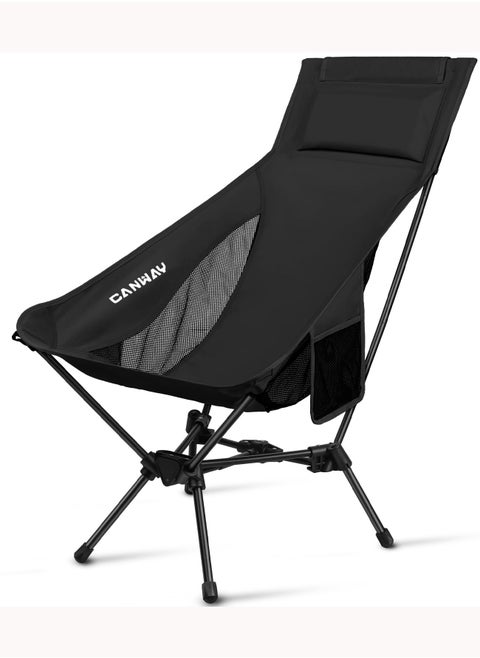 High Back Camping Chair,Portable Camping Folding Chair  Lightweight with Breathable Mesh, Outdoor Compact Folding Chair for Beach Fishing Picnic Patio Trave