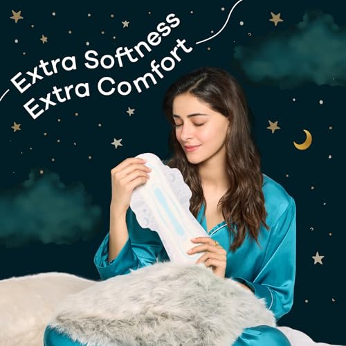 Whisper Bindazzz Nights 44 XXL Sanitary Pads, Upto 0% Leaks All Night Long, For Heavy Flow, Nearly 40% Longer with Wider Back, Active odor lock so you feel fresh, Disposable Wrapper - Image 5