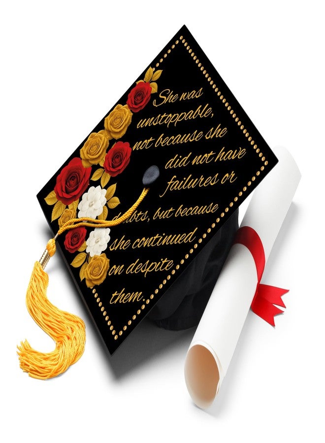ADVANSYNC She Was Unstoppable Graduation Cap Topper - Image 1
