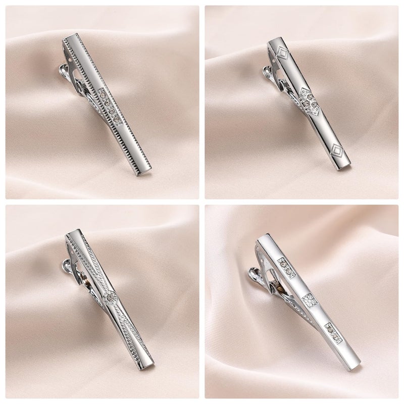 wynameleri Classic Tie Pins Tie Clips Set of 8 for Men in Gift Box - Image 3