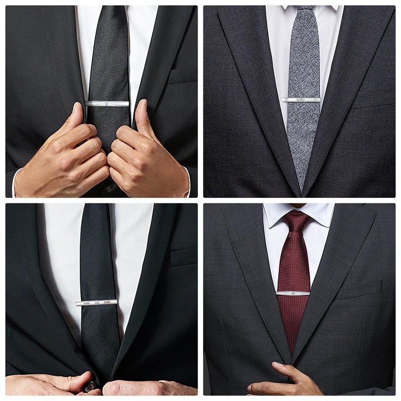 wynameleri Classic Tie Pins Tie Clips Set of 8 for Men in Gift Box - Image 5