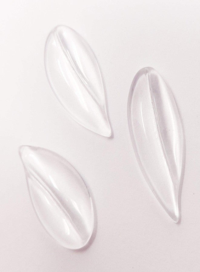 Excel Impex Full Flat Bottom Gopi Shaped Glass Crystals, Glass Pebbles Glass Gems for Decoration, Making Crafts or Aquarium Decor(22 mm x 10mm x 4mm Size)- Set of 50 | Color Clear - Image 2