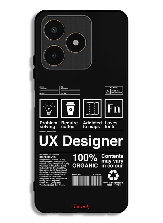 Tolwak Realme C53 Protective Case Cover Ux Designer Sticker  - Image 1