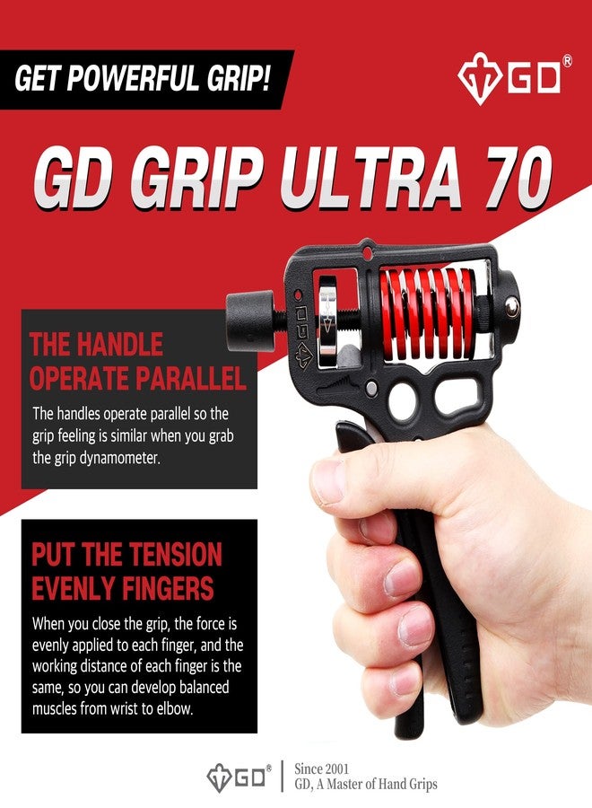GD GRIP ULTRA 70 (44~154 lb) Hand Grip Strengthener, Adjustable Hand Strength Trainer Hand Gripper Wrist Forearm Trainer Arm wrestling Exerciser for Athlets - Image 2