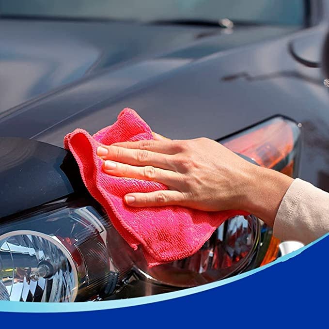 G.FIDEL مناديل تنظيف السيارات ميكروفايبر 340 GSM من G.FIDEL 4 قطع قماش ناعم للغاية خالي من الخدوش قماش متعدد الاستخدامات للاستخدام في المنزل والمكتب والمطبخ (متعدد الألوان/40X40CM) - Image 5