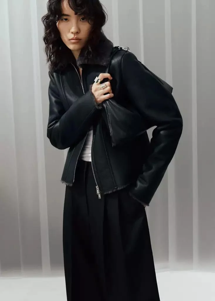 Mango  Double-Faced Faux-Leather Jacket for Women | Best Price UAE
