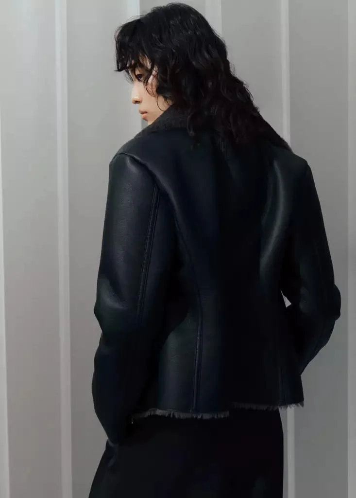 Mango  Double-Faced Faux-Leather Jacket for Women | Best Price UAE