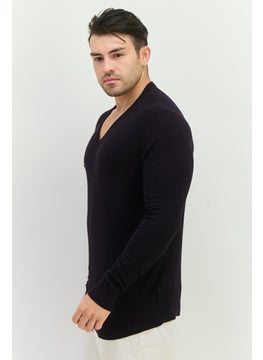 French Connection Men V-Neck Knitted Sweater, Navy  - Image 2