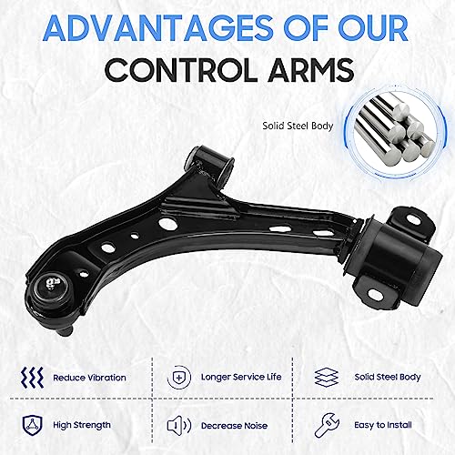 ILONPA Front Lower Right & Left Control Arms w/Ball Joints Sway Bar End Links Tie Rod Ends Suspension Kit for 2005-2010 Ford Mustang (8PCs) - Image 3