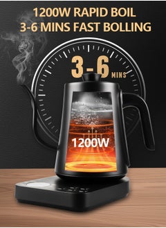 Necomi Kettle V60 Coffee Kettle 1000ML 1200W Power Arbitrary Temperature Control with Digital Display Temperature Automatic Insulation Stainless Steel Material  - Image 4