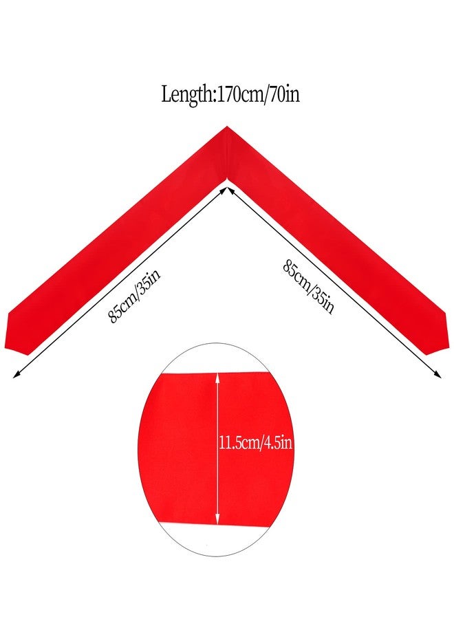 Tongcloud 5pcs 70 Inch Unisex Graduation Stole Sash Adult Plain Graduation Honor Satin Stole for Men Women Red - Image 2
