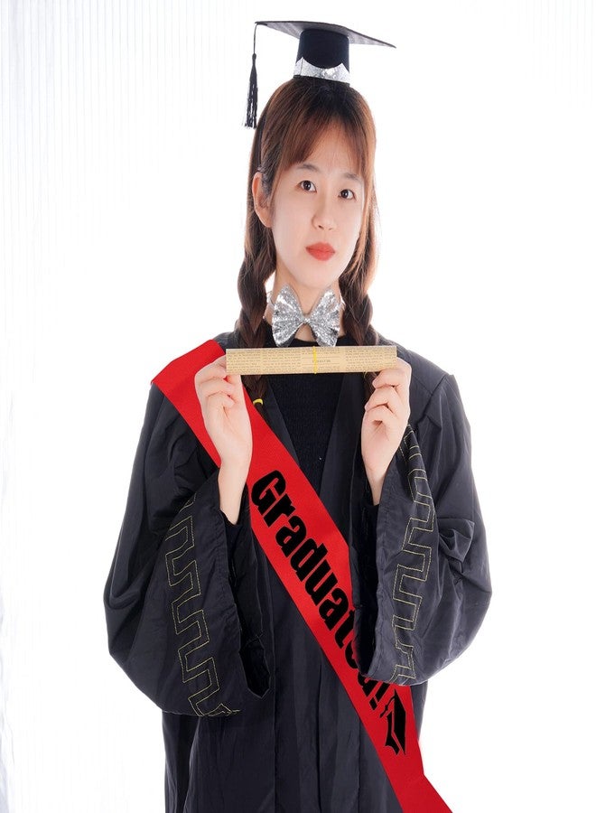 Tongcloud 5pcs 70 Inch Unisex Graduation Stole Sash Adult Plain Graduation Honor Satin Stole for Men Women Red - Image 5