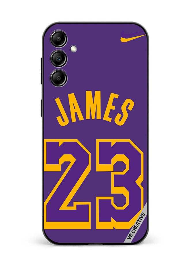 VR CREATIVE Protective Case Cover For Samsung Galaxy M14 James 23 Purple Design Multicolour - Image 1