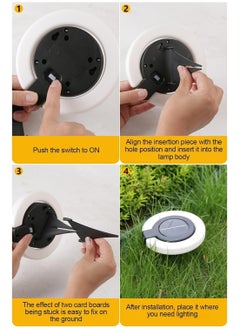 CMGTYYD Foldable Driveway Lights,Solar Landscape Lights Weather-Resistant - Auto On/Off, Energy-Saving Ground Lighting for Front Yard, Path, Terrace, Sidewalk, Staircase  - Image 2