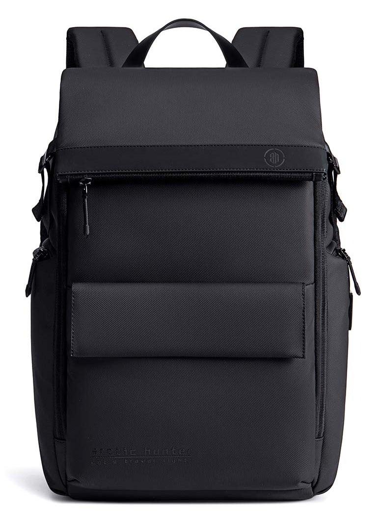 ARCTIC HUNTER Business Travel Laptop Backpack,  Durable Office Work Back Bag with Laptop and Tablet Compartment for Men, Black  - Image 1