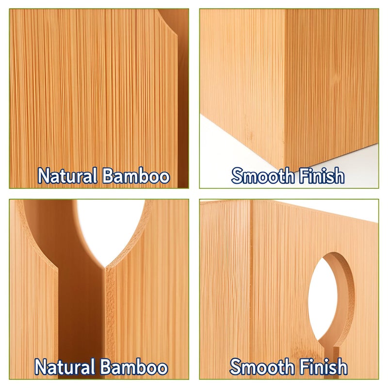 Bamboo Holder - Elegant cutlery storage box with modern design, spacious compartments for chopsticks, forks, spoons, and knives, ensuring neat organization at home and outdoor dining use - Image 4
