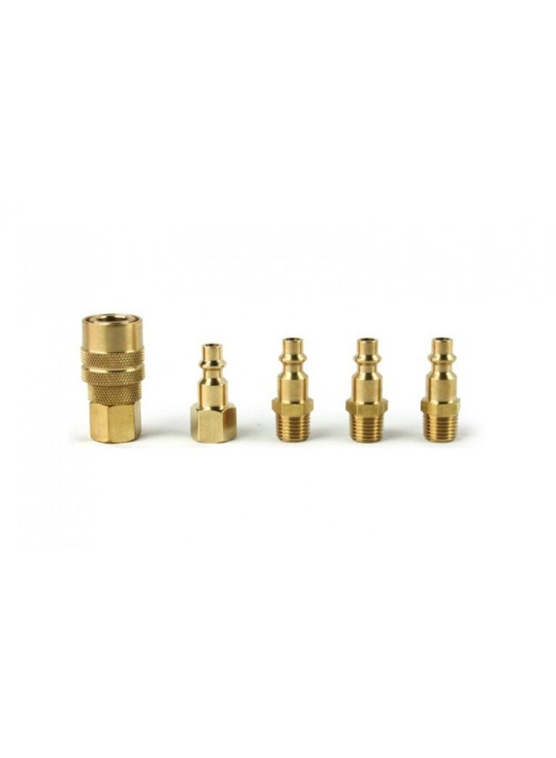 Tower tools 5pcs Air Brass Coupler Set - Quick Connect Air Fitting Kit - Image 2