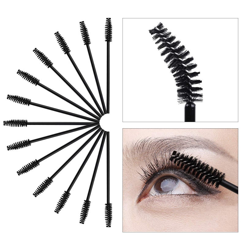 Tbestmax 400 Spoolies Mascara Wand and Lip Brush Disposable Lash Brushes for Eyelash Extensions, Lipstick Lip Gloss Wands Applicator Tool (Black) - Image 3