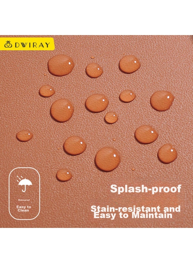 Diyi Workshop Daiyi Gongfang Mouse Pad, Small Desk Pad, Laptop Pad, Office Pad, Gaming Mouse Pad, Portable Desktop Pad, Writing Pad, Leather Sched, Round, Diameter 210mm - Image 4