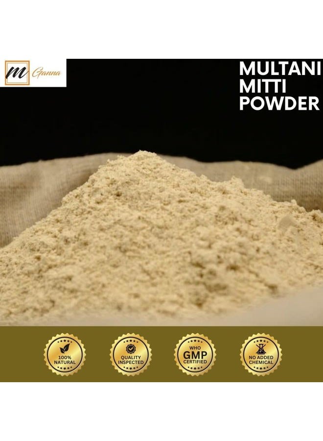 mGanna 100% Pure Natural 2 Lbs Bulk Pack Purified Multani Mitti Mud | Fullers Earth Clay Powder Cosmetic Grade | Natural Face Mask 2 Pounds / 908 GMS - Image 4