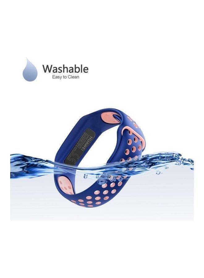 NIBEMINENT Replacement Strap for Huawei Honor Band 4 Running Version / 3e Blue/Pink - Image 2
