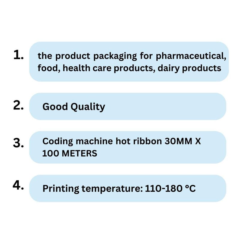 Smartpack Ribbon Role for Ribbon Batch Coding Date Printing Machine Pack of 5 (30 X 100 mm, Black) - Image 4