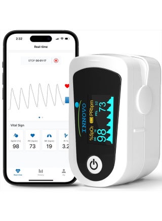 2024 Innovo iP900B Bluetooth Premium Fingertip Pulse Oximeter Blood Oxygen Saturation Monitor with Plethysmograph and Perfusion Index (White) - pzsku/Z569D0AD3F4585CF45FD4Z/45/_/1717005297/00778175-cdec-49d1-9a01-bbd122877e12